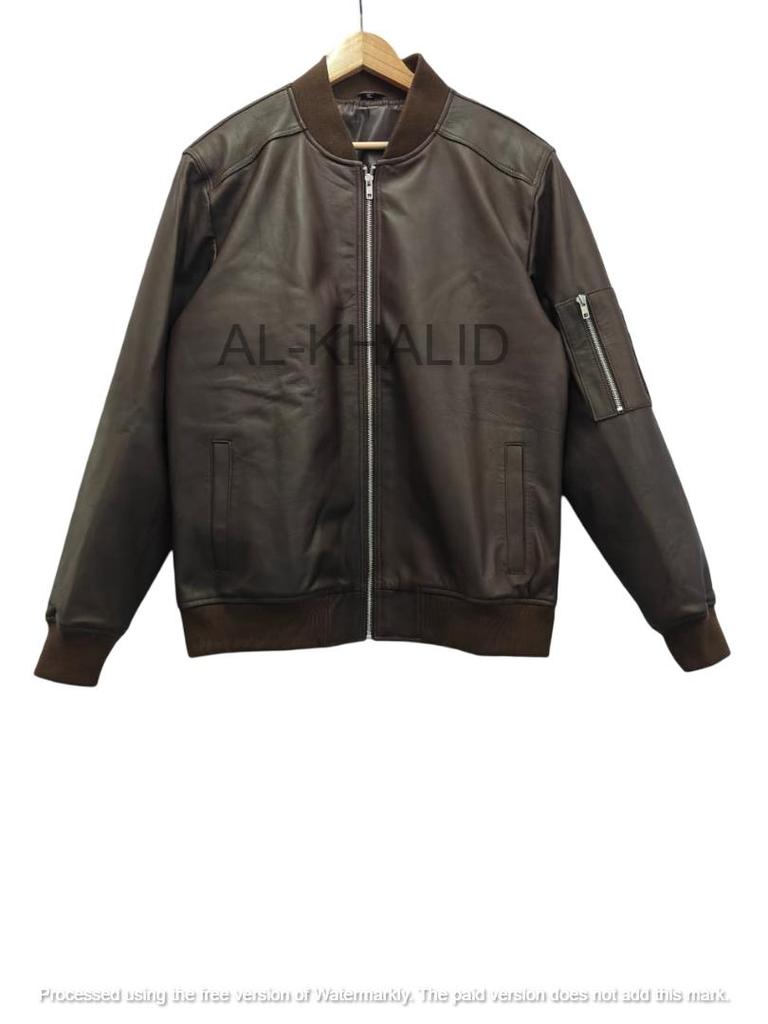 Genuine Men's Jacket Brown Leather Handmade Lambskin Stylish Soft Motorcycle