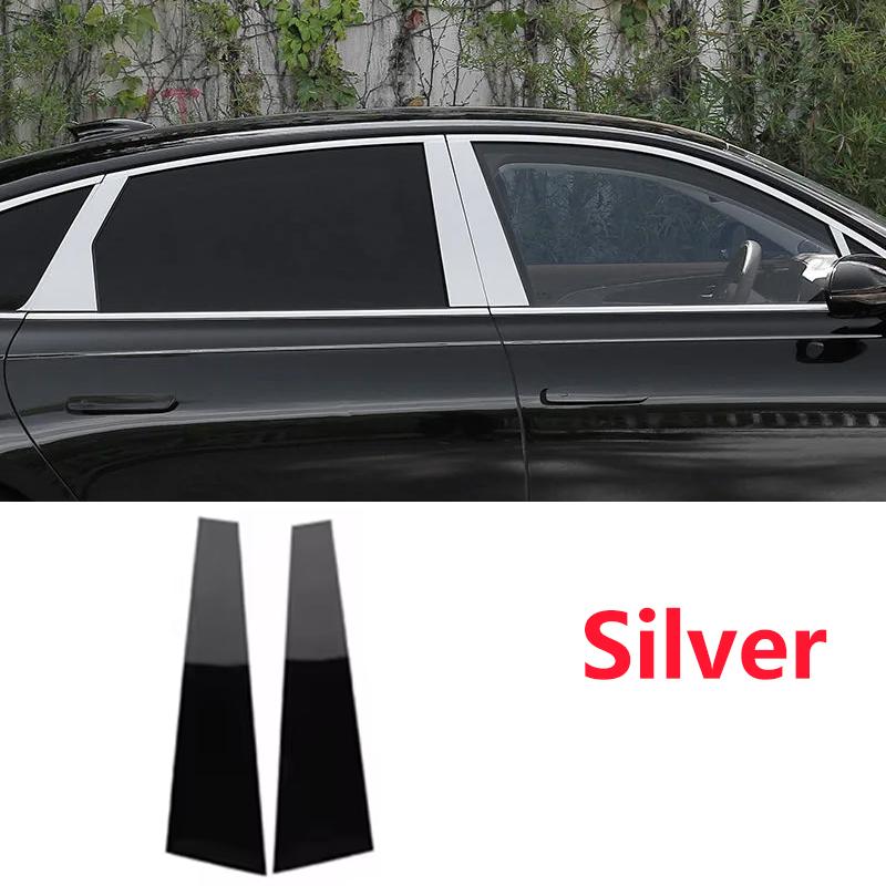 For Zeekr 001    2024 2025 2 PCS Black Window Trim Cover B C-Pillar Center Column Decoration Sticker Car Accessories