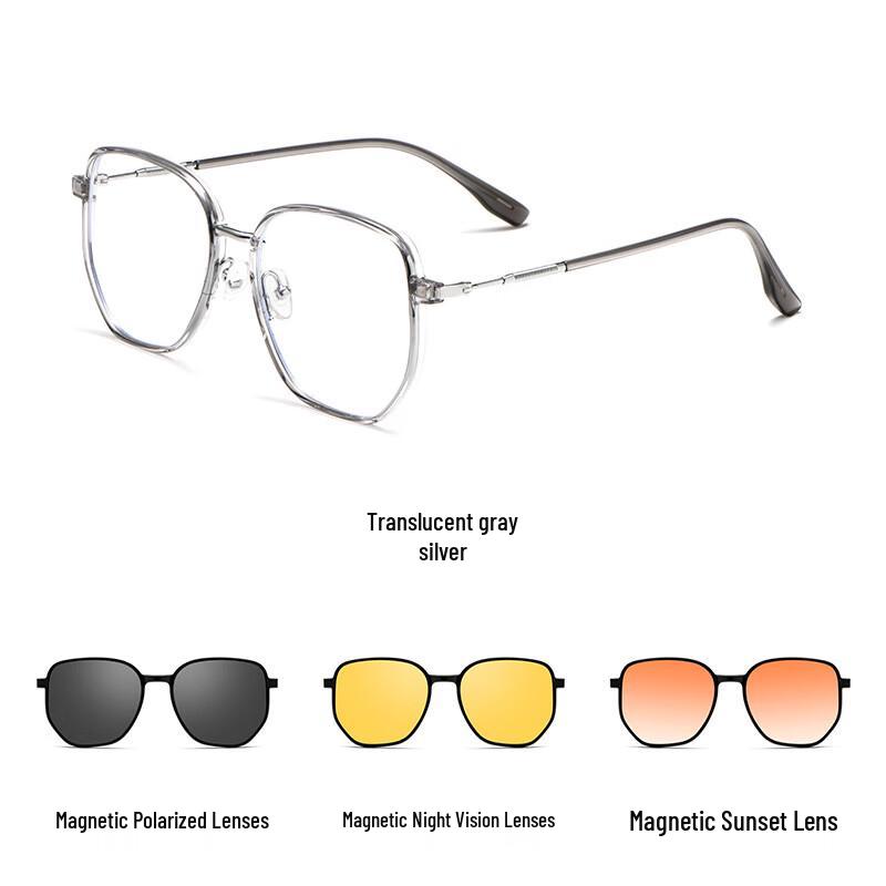 Magnetic Clip-On Polarized Sunglasses for Myopia Glasses