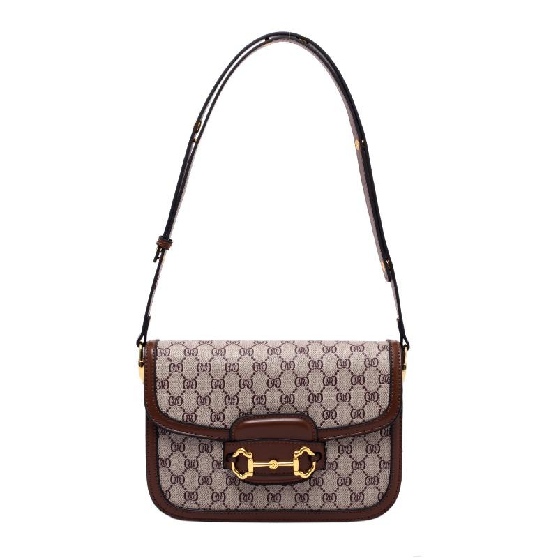 Sense bag women's new fashion retro printed small square bag saddle bag versatile shoulder messenger bag tide
