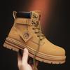 Outdoor men's tooling boots autumn and winter new high-top casual small yellow boots trendy fashion Martin boots 0227