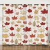 Curtains Autumn Maple Leaf Pattern European and American Blackout Curtain Bedroom No Perforated Curtain Living Room