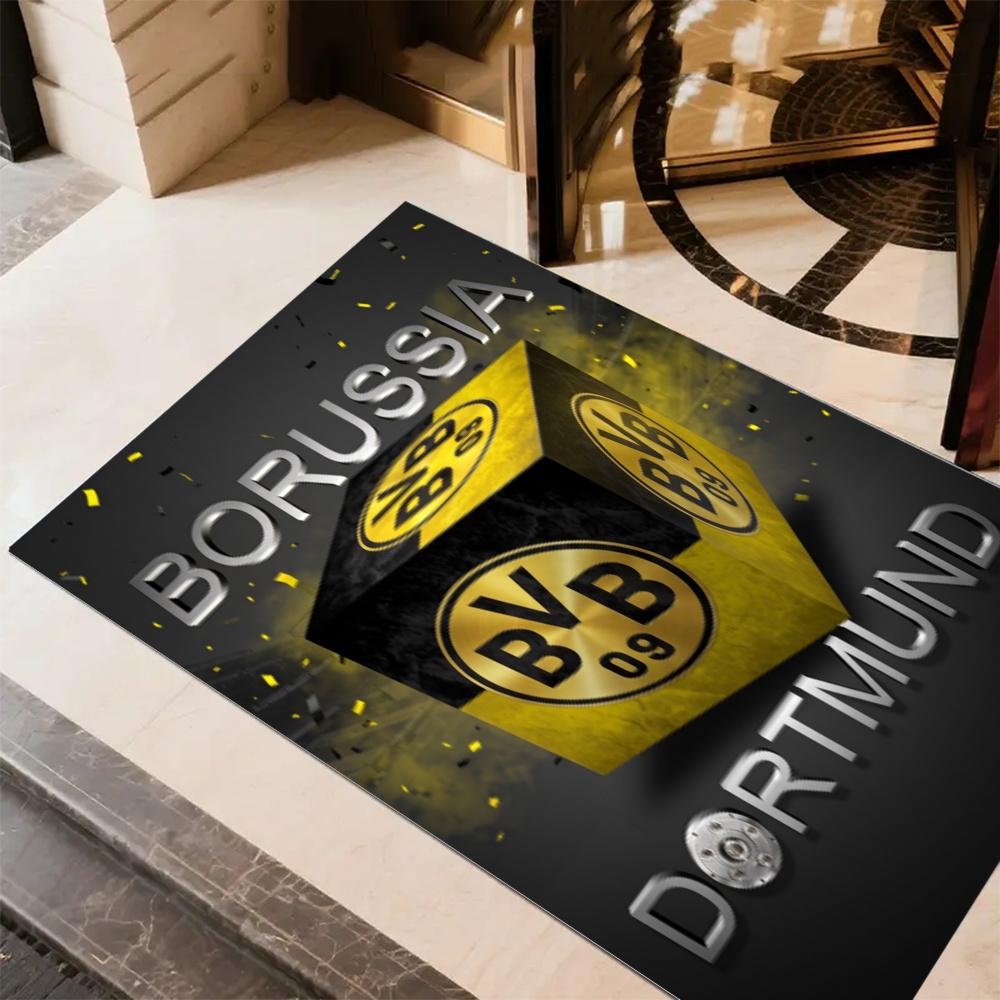 Bvb Borussia Dortmund Football Club Area Rug Design For Balcony Dining Room Playrooms Kitchen Antislip Carpet Decorate Offices