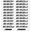 Glossy Black 520i 523i 525d 530d 530e 535d 540d 545e ABS Emblem for 5 Series E39 E60 E61 F10 F11 G30 Car Trunk Logo Sticker