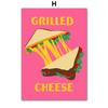 Pizza Ramen Tacos Burger Spaghetti Grilled Cheese Posters Prints Canvas Painting Nordic Wall Art Pictures Kitchen Room Decor
