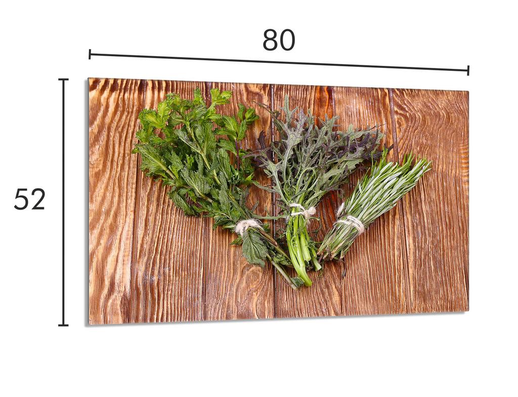 Glas-Kochfeld-Schutzplatte 80x52 Rosmarin