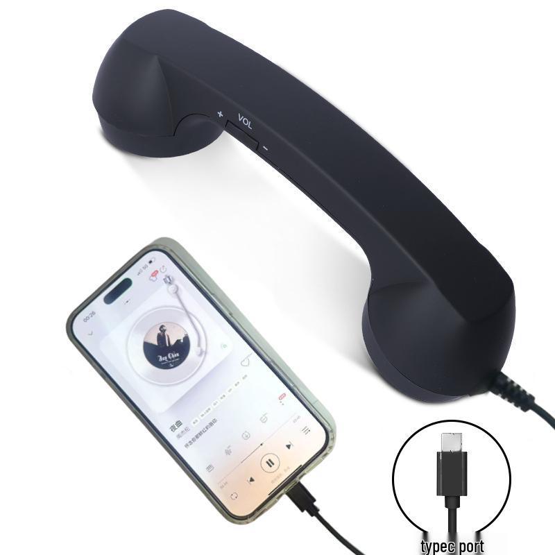 Micrófono de Teléfono con Auricular Grande Retro Anti-Radiación - Teléfono Auricular Regalo Genial