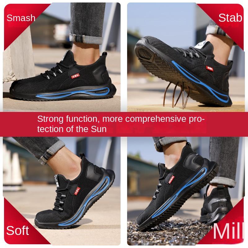 Anti-static Shoes, Men's Anti-smashing, Anti-piercing, Dust-free Workshop Safety, Steel Head Protection, Labor Insurance Shoes, Wear-resistant Shoes