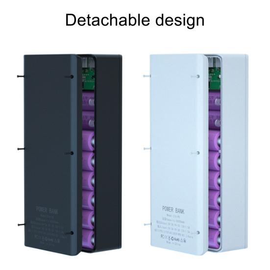 Battery Charger Case Detachable Design 5 Interfaces LCD Rechargeable Multifunctional 15W Fast Charging