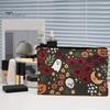 Ghost Design Storage Bag Bag, with Halloween Pattern Printed, Smooth Zipper Reusable Canvas Makeup Large Capacity Travel Cosmetic Pouch Tight Sealing