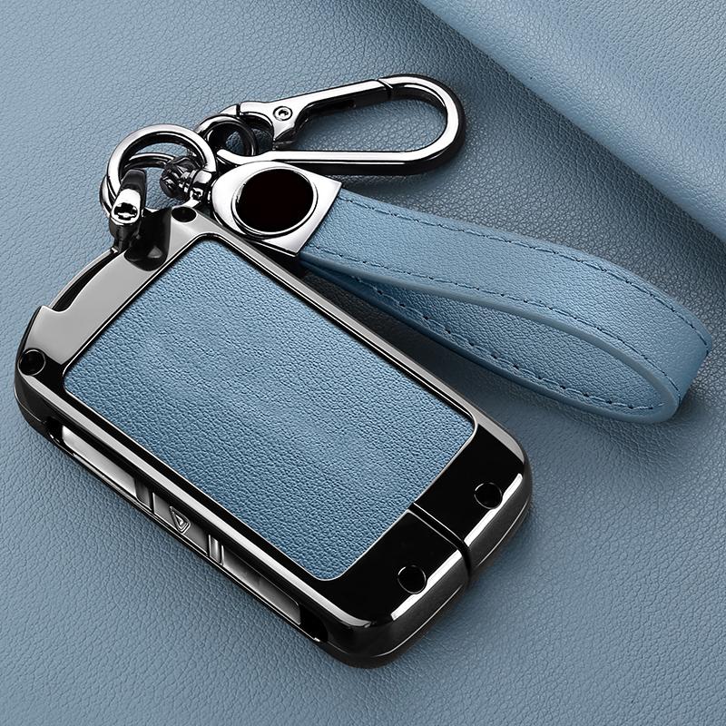 Zinc Alloy Leather Car Key Case For Volvo Xc60 Xc40 Xc90 S90 V60 S60 V90 C40 Polestar 1 Polestar 2 Key Fob Car Accessories