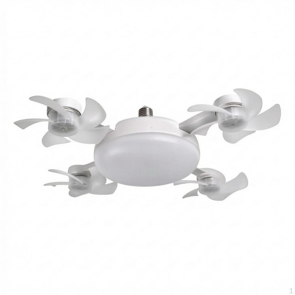 Overhead Fan Light with Remote Control Adjustable Dimmable Fixture for