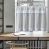Sheer Window Valance, Short Curtain with Rod Pocket, Light Filtering Valance Curtain for Basement Kitchen Bedroom Window Cabinet