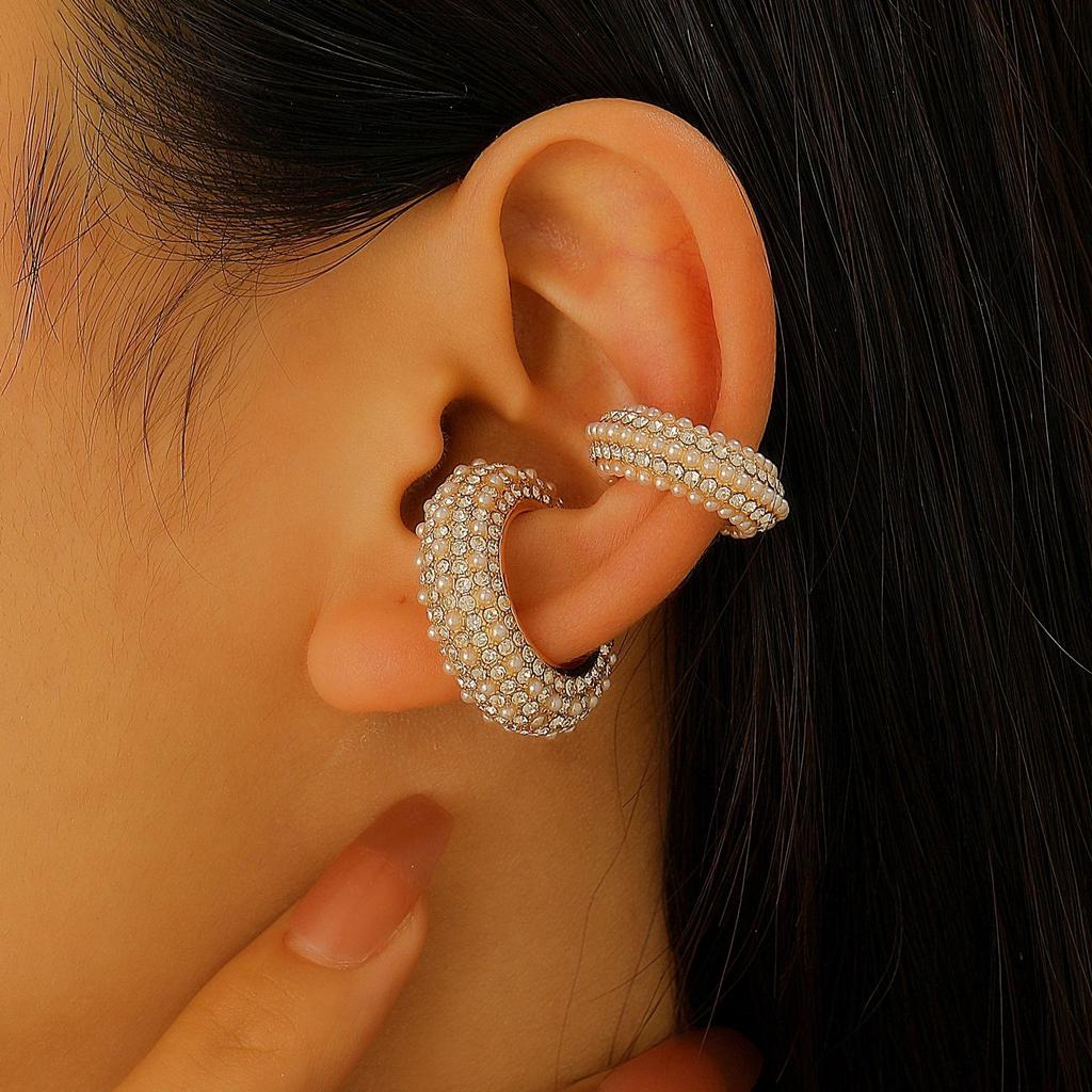 Luxury Sparkling Women's Ear Cuff - No Piercing Needed, Vibrant Colors