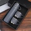 Business Stainless Steel Vacuum Flask Three-lid Gift Straight Cup Portable Outdoor Travel Mug