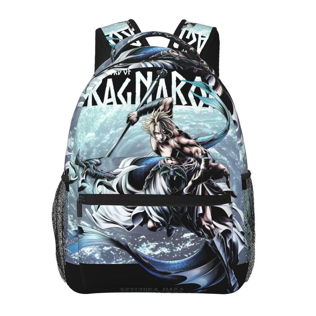 Poseidon Record Of Ragnarok Statue Anime Backpacks Boys Girls Bookbag Students School Bags Cartoon Travel Rucksack Shoulder Bag