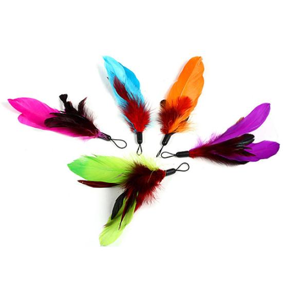 9 Pcs Multi Piece Replacement Feather Teaser Kitten Toy Interactive for Cats Wand