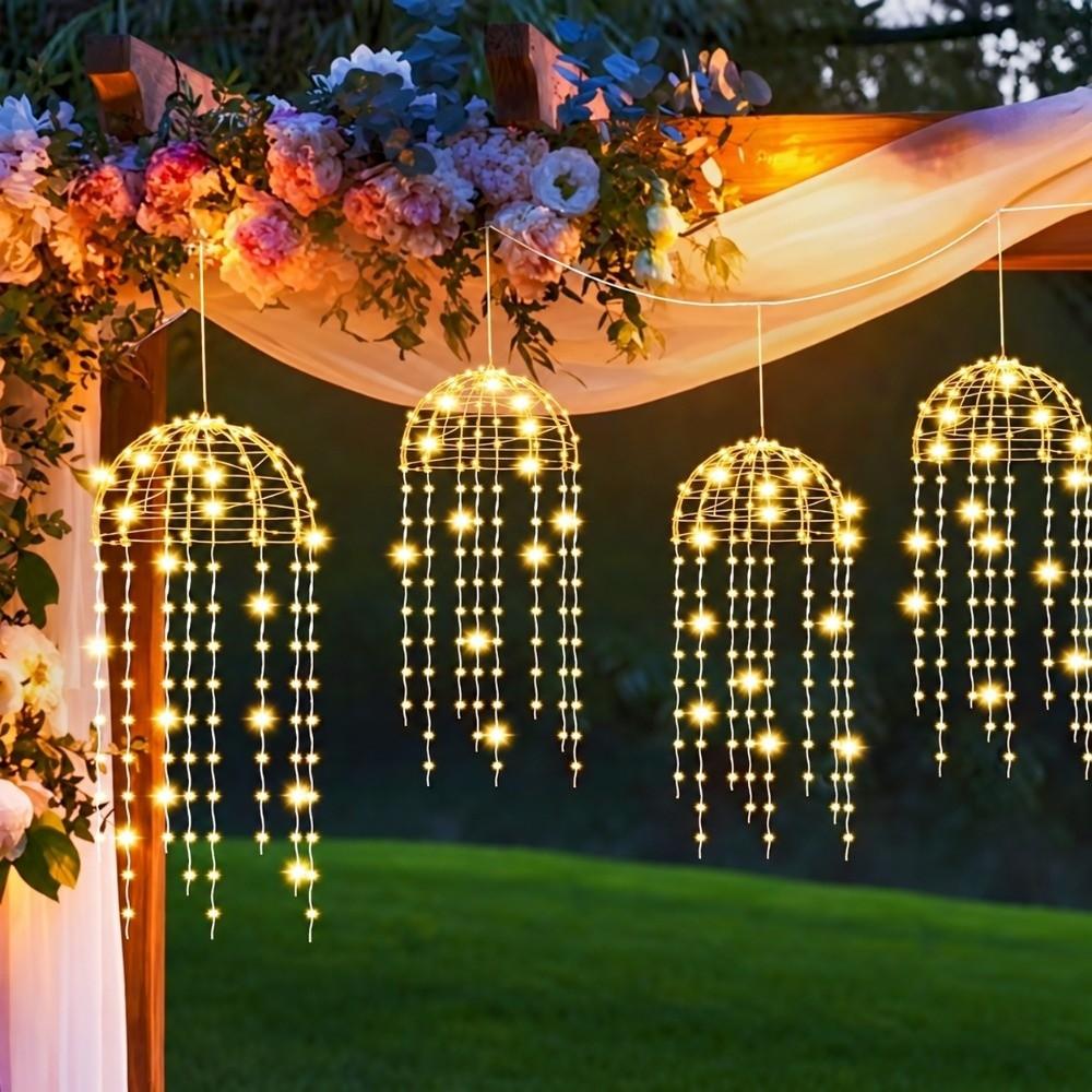 2/4 Jellyfish Solar Jellyfish Lights Waterproof String Lights Creative Fairy Lights Wedding Decor
