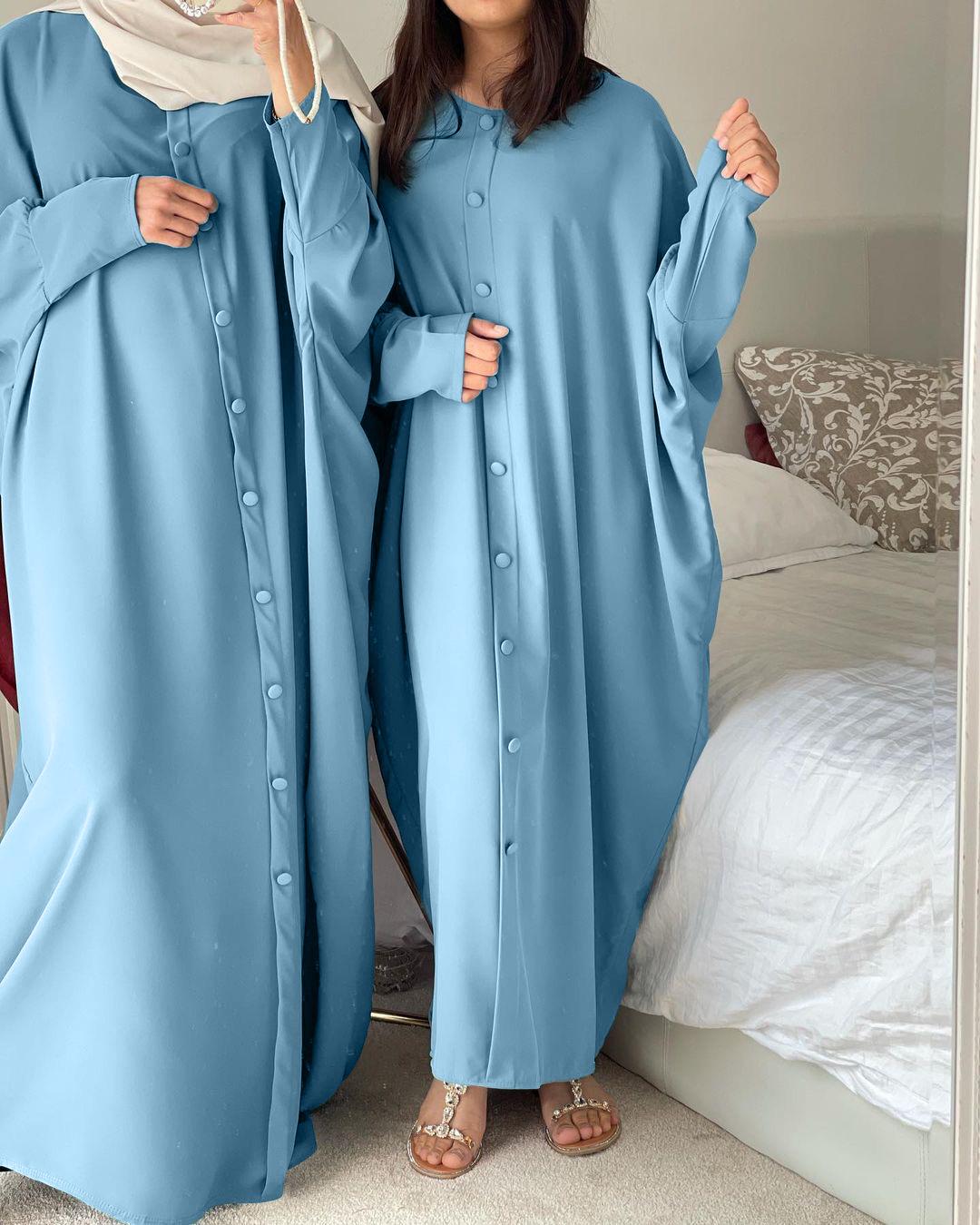 

Платье Лория Большой Свинг Однотонное Рукав Летучая мышь - Очень большой размер (Модель 2021 г.) 3 светло-синий