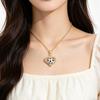 Sporty Creative Zircon Love Heart Soccer Pendant Necklace for Women Girls Stainless Steel Chain Jewelry Accessory Gifts