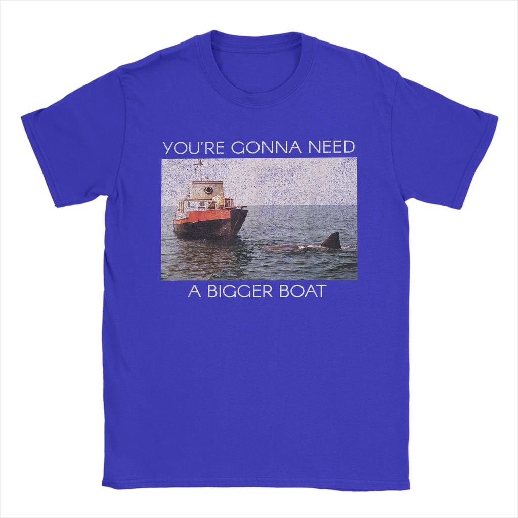 Men Jaws You're Gonna Need A Bigger Boat  T Shirts Screen Grab 100% Cotton Merch Casual Short Sleeve O Neck Tees Unique T-Shirts