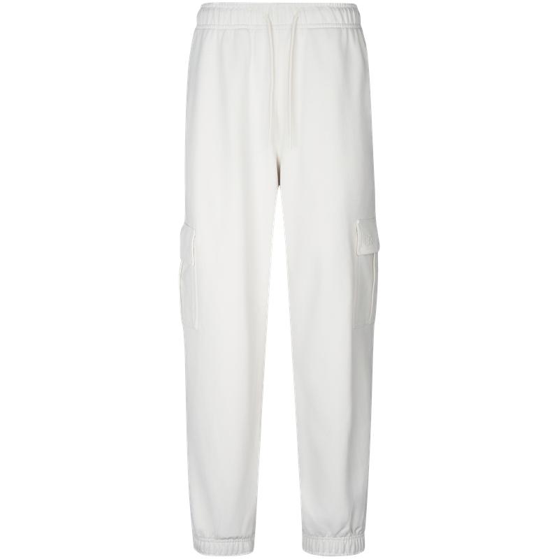 

Calvin Klein Solid Natural Waist Drawstring Pocket Straight Leg Knit Sweatpants Women Bottoms Milk-White 47B269G XS