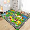 Kids Road Traffic Carpet Cartoon Car Toys Area Rug for Boys Girls City Life Educational Rugs Baby Room Bedroom Nursery Play Mat