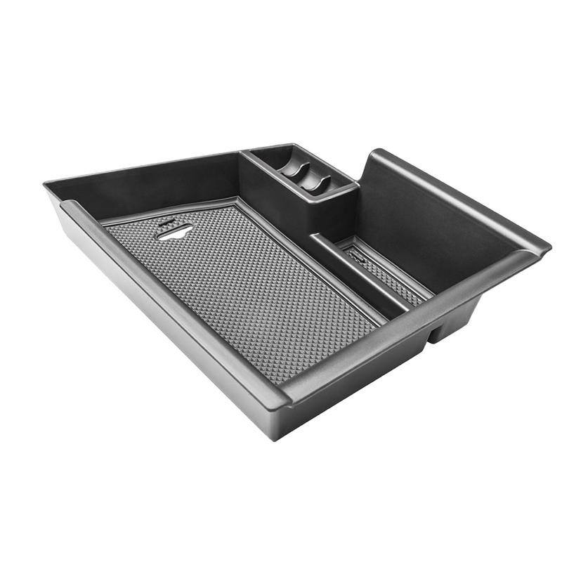 Center Console Organizer Tray for Hyundai Elantra -2024 Accessories, ABS Armrest Storage Box (NOT for Manual Hand-Brake)