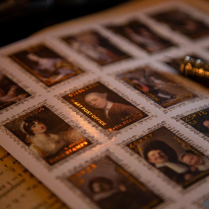 8 styles 100 pcs The Art Mail Office series Vintage stamp theme sticker Scrapbooking Material Diary Album Junk Journal Supplies