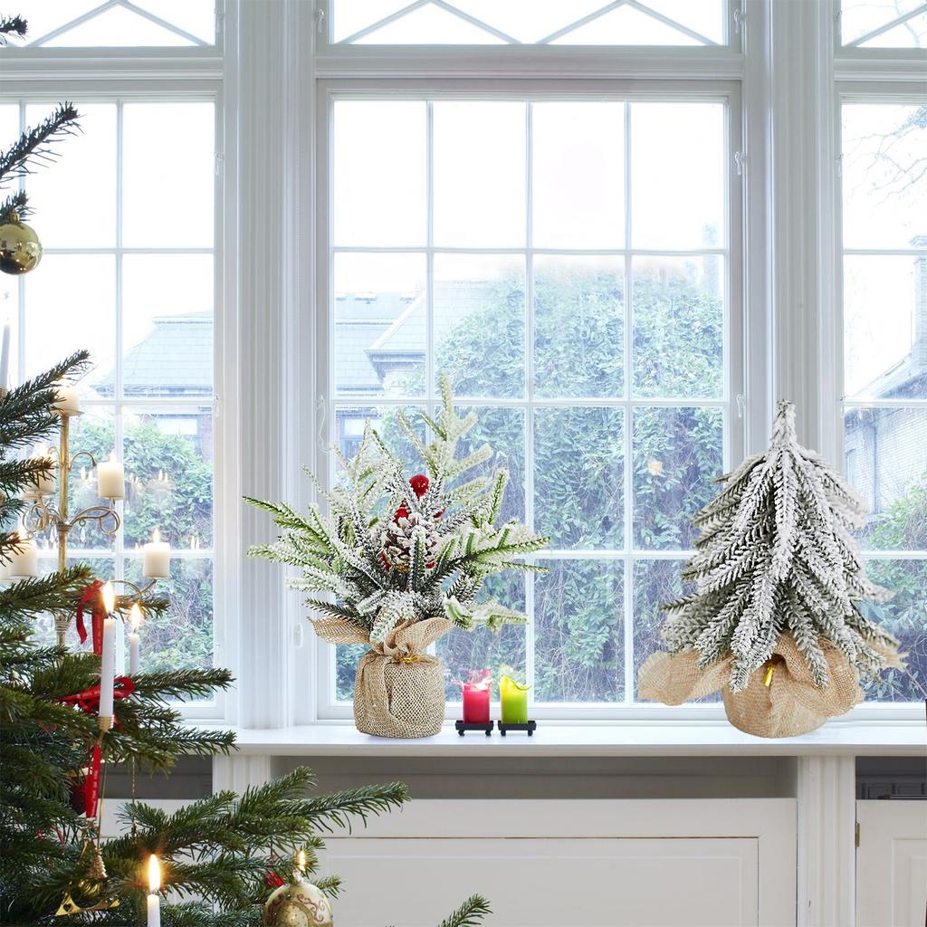 Tisch-Weihnachtsbaum Klein Simulation Tischplatte Dekorative Weihnachtsbäume für Zuhause Feiertagsdekoration