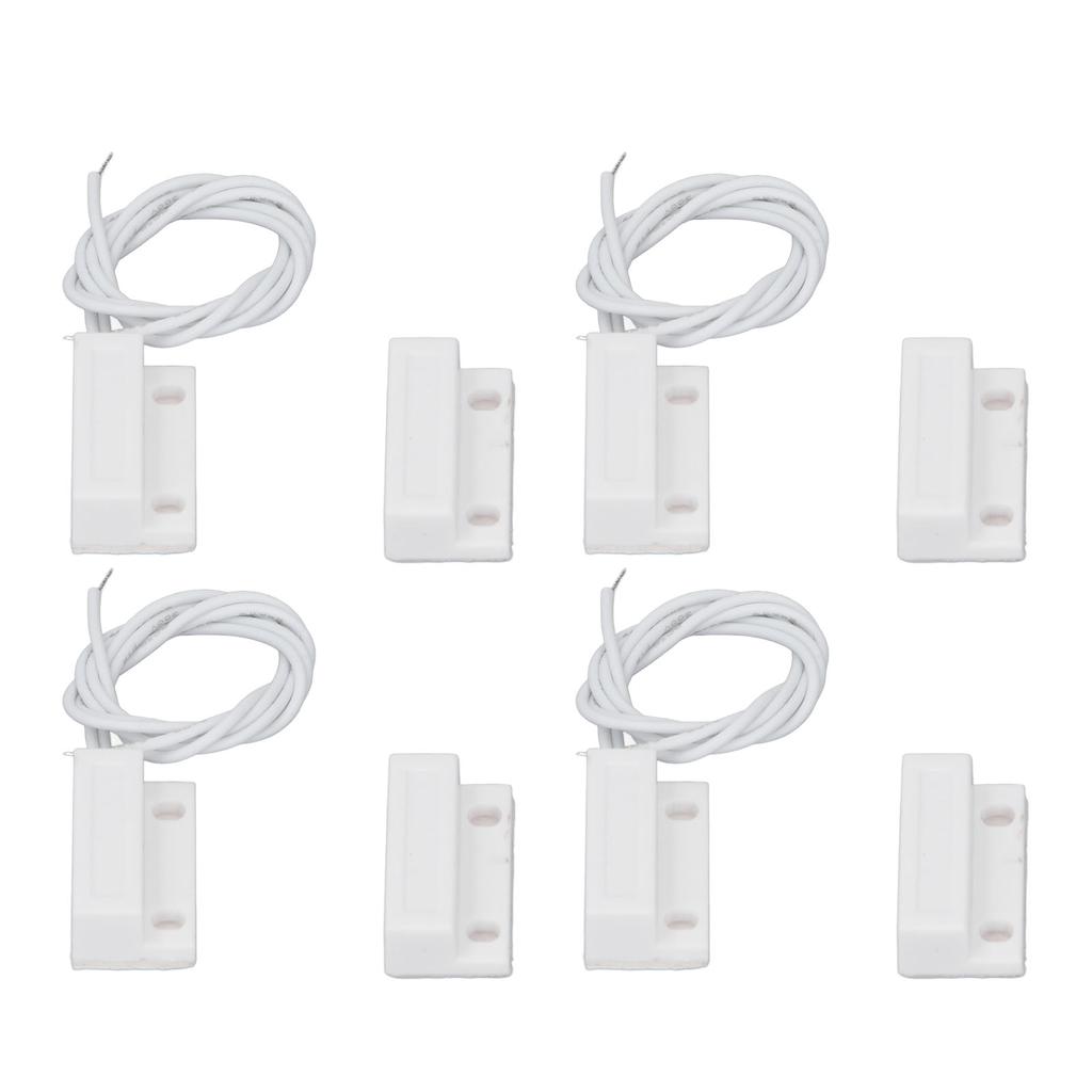 10 Sets Magnetic Door Switch Wiring Recessed Door Sensor DC100V Window Reed Switch for Alarm System White