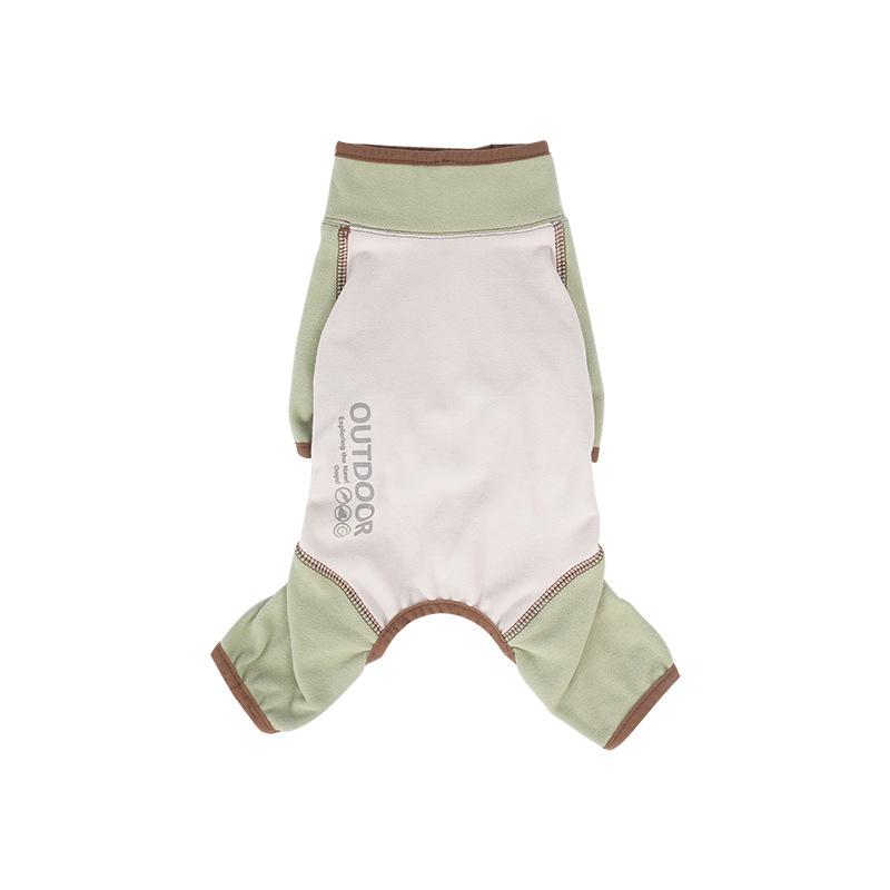 Dog clothes autumn and winter four-legged base Schnauzer middle collar color matching warm velvet basic puppy dog clothes