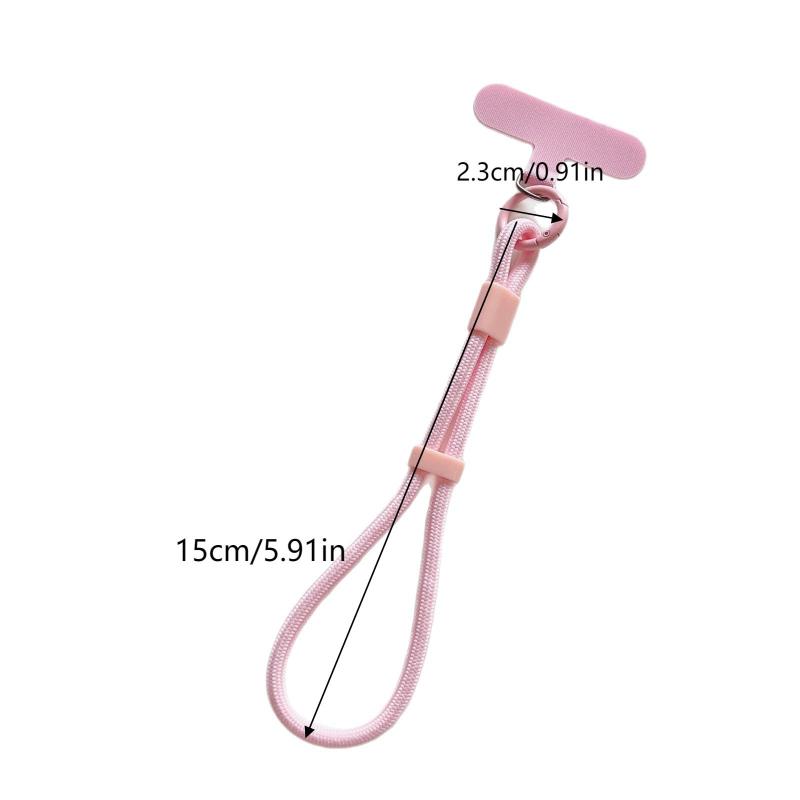 Cordón Simple Color Caramelo para Teléfono Móvil Pulsera Ajustable Cadena para Teléfono Llavero Universal Anti-Pérdida Correa para Teléfono Celular