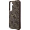 Guess Guhms24Sg4Gfrw S24 S921 Brązowy/Brown Hardcase 4G Collection Leather Metal Logo Magsafe