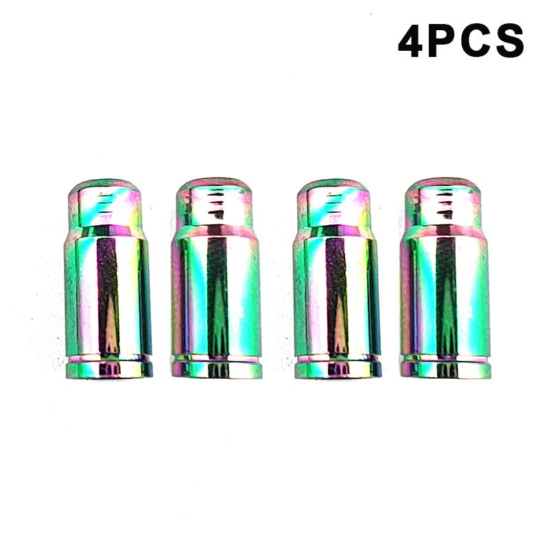 4/5PCS Tire Valve Stem Caps Anodized Aluminum Wheel Valve Covers Accessories Universal Cars SUVs Bikes Trucks And Motorcycles·