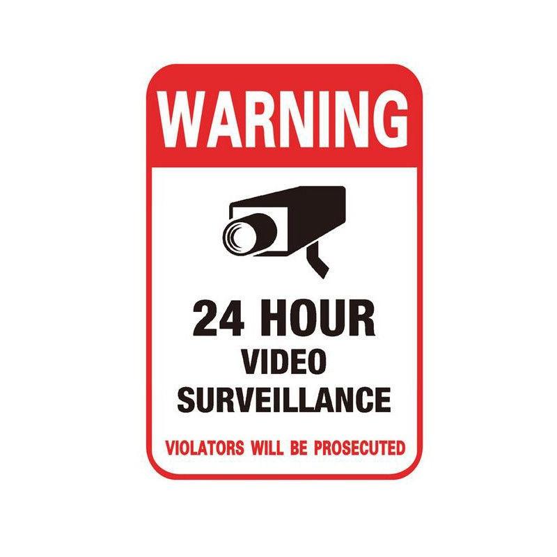 4PCS 24Hour CCTV Video Surveillance Warning Signs Sticker Decal 80*80mm 4PCS 24Hour CCTV Video Surveillance Warning Signs Sticker Decal 80*80mm