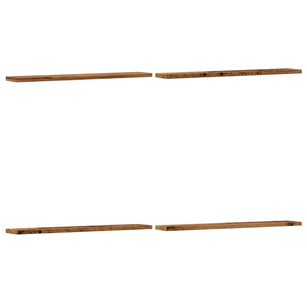 4-teiliges Wandregal-Set Zur Dekoration, Wanddekorelement, 60x10x1,5 Cm