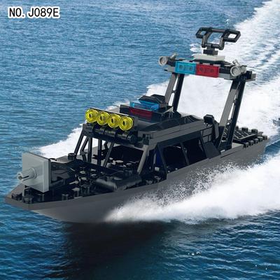 J089E Crazy Shark Drogenboot Schnellboot Bausteine für Kinder