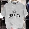 Brooklyn 1898 Tennis Patternprinting Female T Shirts Hip Hop Breathable T-Shirt Street Clothes