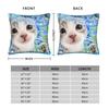 Cat Frutiger Aero Lovely Square Pillow Case  Cushion Cover Funny Zipper Decor Pillowcase for Home 40x40cm