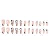 24 Pieces  fashion flash lines, black powder, double-color manicure pieces, simple black leaves, wearing armor