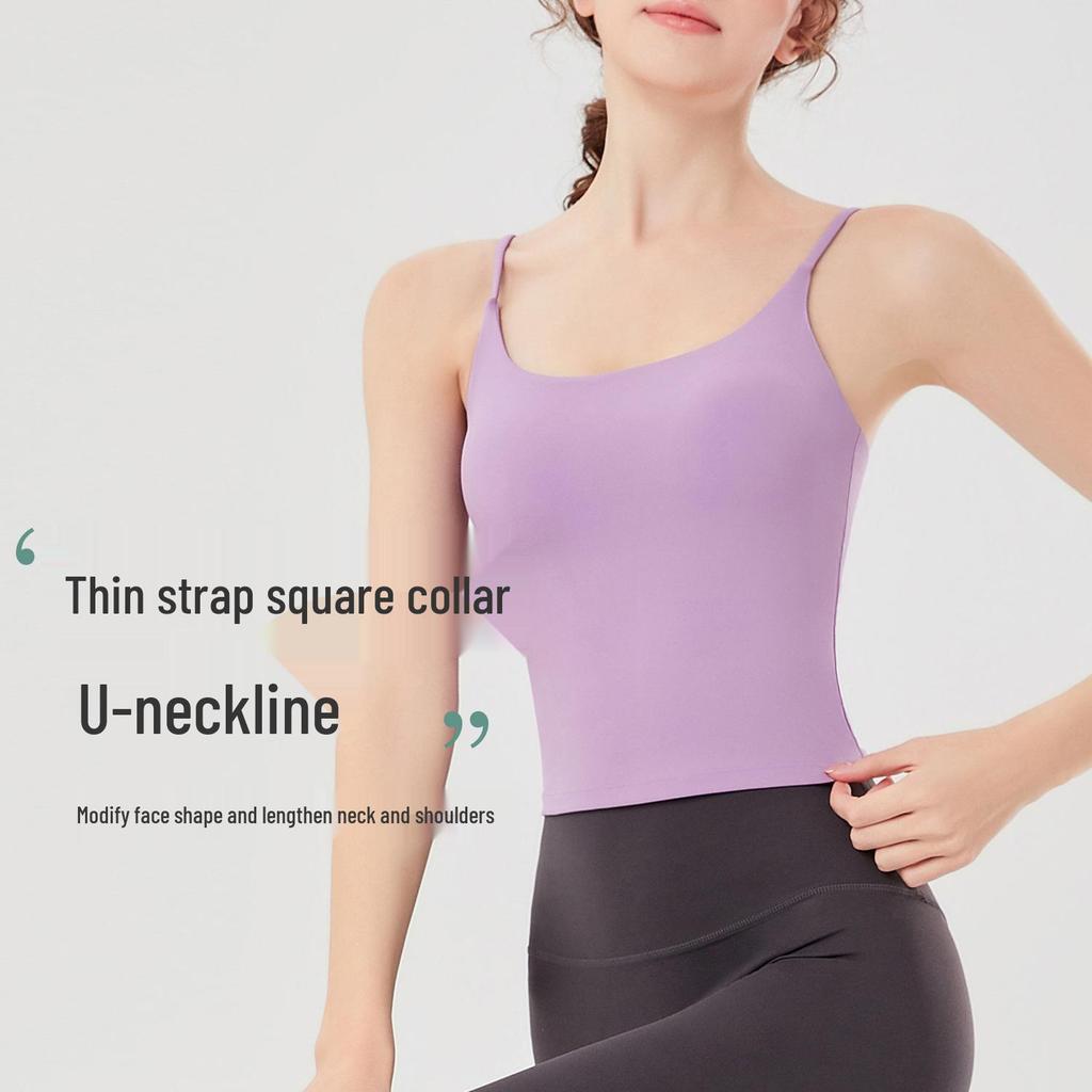 Anti-Bacterial Deep U Sports Bra Camisole with Beautiful Back Design