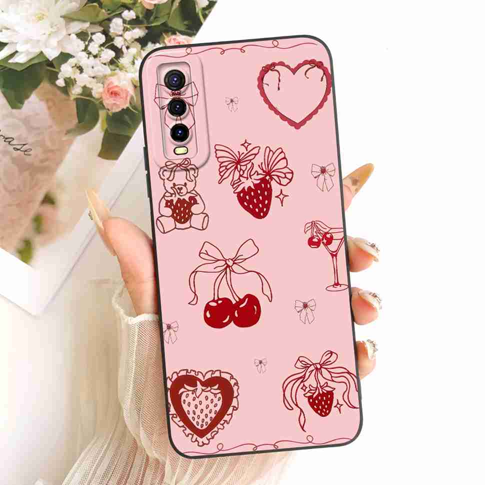 For vivo Y70s 5G Case Luxurious Flower Cartoon Silicone Back Cover For Vivo Y 70s Y51s Y51S V2002A Shockproof Phone Cases Fundas