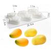 6/12/24 Holes Banana Mango Design Mousse Silicone Mousse Mold 3D Fruit Dessert Chocolate Mold DIY Cake Decorating Tools Bakeware