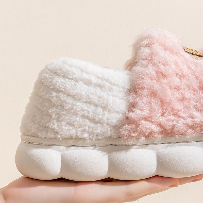Fashion Crestar Women's Cotton Slippers Girls Lady Winter Warm Home Shose Indoor Comfortable Plush Slippers Couple Flat Fuzzy Shoes