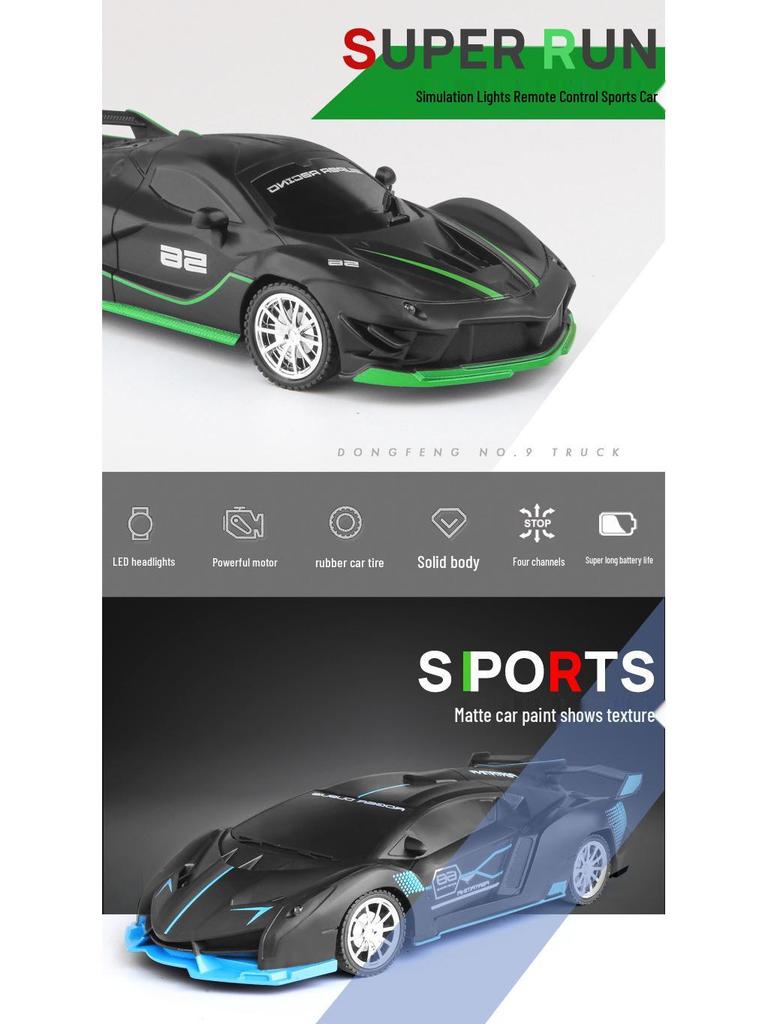 High-Speed Remote Control Drift Car with Lights - Racing Boy Toy Electric Model