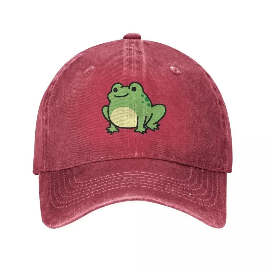 Frog Baseball Caps Snapback Denim Fabric Hats Outdoor Adjustable Casquette Sports Baseball Cowboy Hat for Unisex