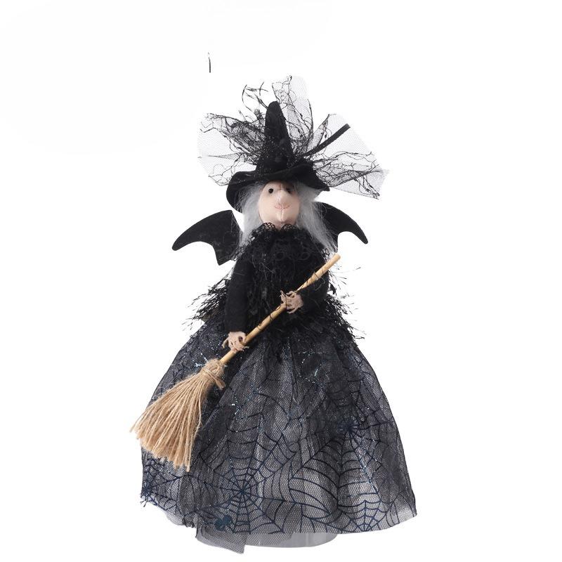 

Halloween Decorations - Witch Doll on Top of A Tree, Desktop Decorative Figurine Set чёрный