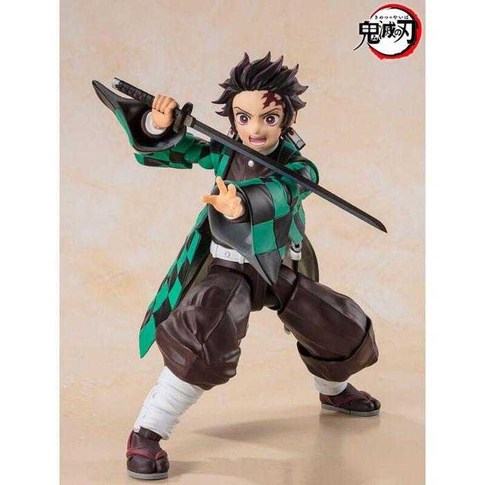 Figurine - Tamashii Nations - Tanjiro Kamado S.H - 15 Cm - Peinte À La Main - Accessoires Inclus