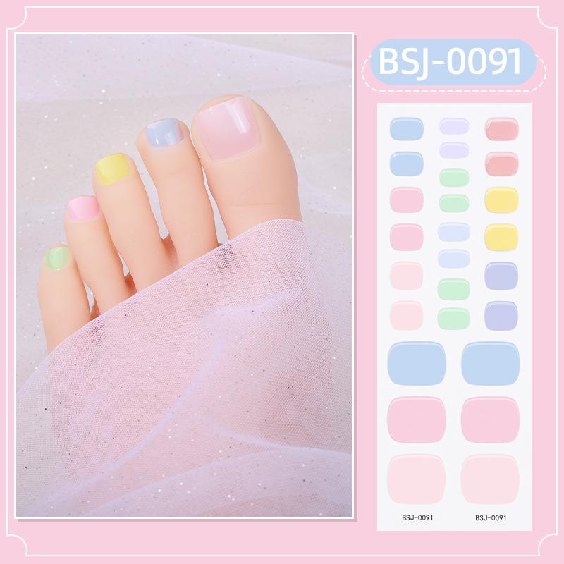 

Гелевые наклейки для маникюра, наклейки для пальцев ног, однотонные полуотвержденные наклейки для ногтей с зеленым луком для фототерапии, наклейки для ног